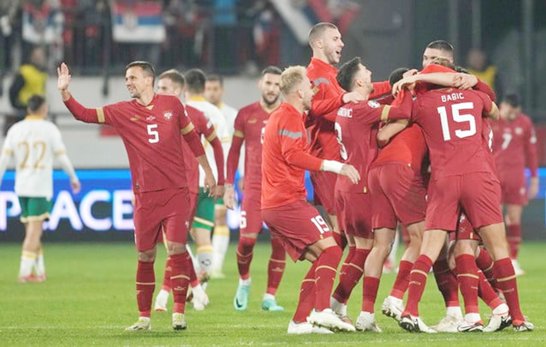 　◎ 塞爾維亞國足闖入歐國盃決賽周。（美聯社）