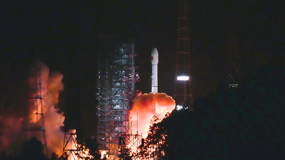 通信技術試驗衛星二十一號成功發射。(王胤傑 攝)