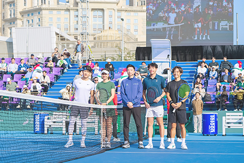 ◎ 李娜吳尊等名人在澳門出席中網巡活動。