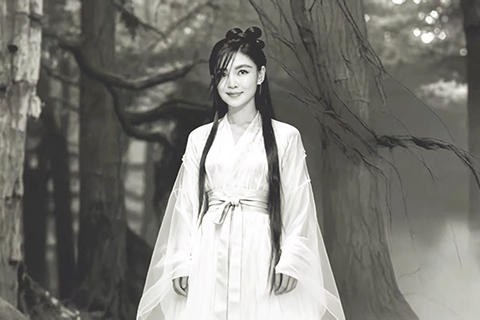 ◎ 台灣歌手談詩玲推出新歌《神鵰俠侶》MV,找來歌手陳隨意對唱。兩人相識十年如今首次合作,MV中談詩玲背後熊抱陳隨意,緊張到雙手顫抖,而陳隨意直呼嚇到想逃!(香港中通社圖片)