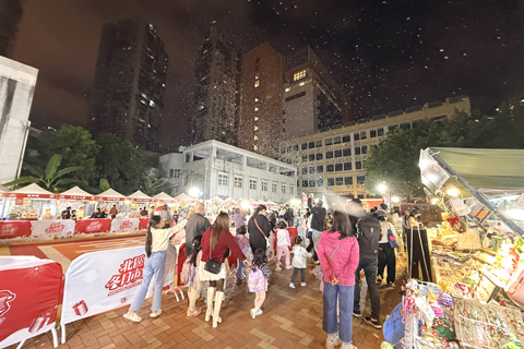 ◎ 北區冬日市集昨日人流暢旺。