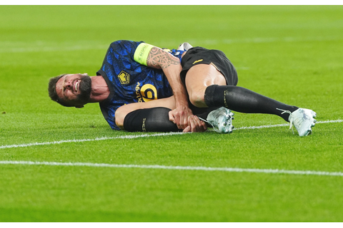 ◎ 客軍利爾隊長基奧特昨晨在維拉主場受傷。(美聯社)