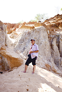 美奈仙女溪的奇特沙谷地貎。