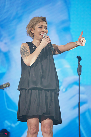 ◎ 完場時,林曉培再次感謝香港歌迷支持。